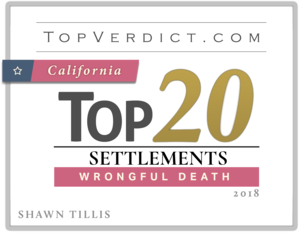 Top Verdict.com Top 20 Settlements Wrongful Death California 2018 Shawn Tillis